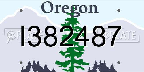 I382487 Oregon License Plate