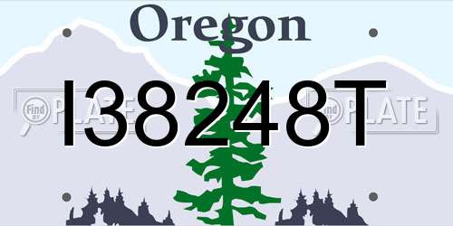 I38248T Oregon License Plate