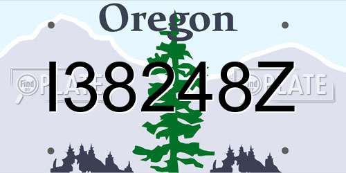 I38248Z Oregon License Plate