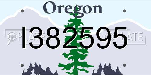 I382595 Oregon License Plate