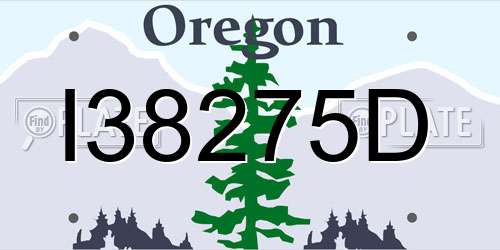 I38275D Oregon License Plate