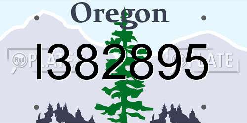 I382895 Oregon License Plate