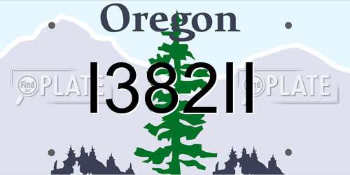 I382II Oregon License Plate