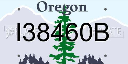 I38460B Oregon License Plate