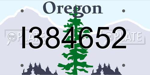 I384652 Oregon License Plate
