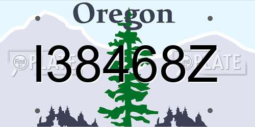 I38468Z Oregon License Plate