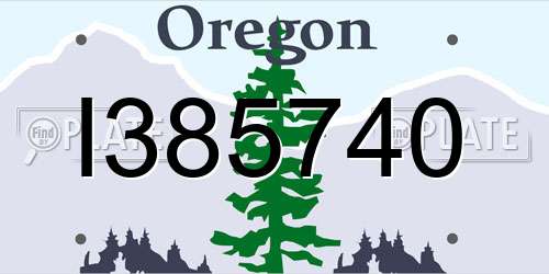 I385740 Oregon License Plate