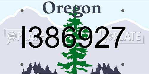 I386927 Oregon License Plate