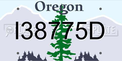 I38775D Oregon License Plate