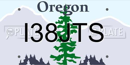I38JTS Oregon License Plate