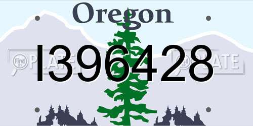 I396428 Oregon License Plate