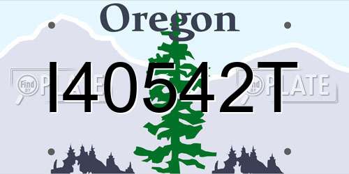 I40542T Oregon License Plate