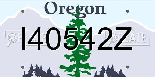 I40542Z Oregon License Plate