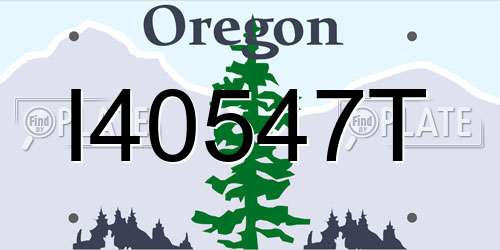 I40547T Oregon License Plate