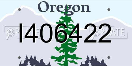 I406422 Oregon License Plate
