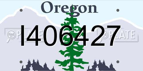 I406427 Oregon License Plate