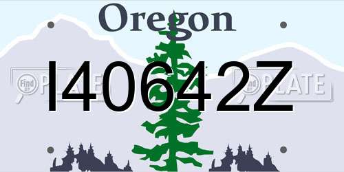 I40642Z Oregon License Plate