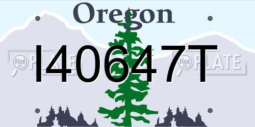 I40647T Oregon License Plate