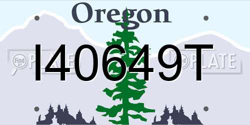 I40649T Oregon License Plate