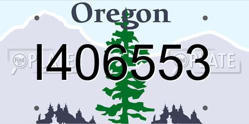 I406553 Oregon License Plate