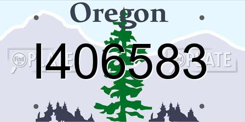 I406583 Oregon License Plate