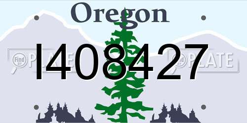 I408427 Oregon License Plate