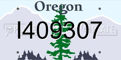 I409307 Oregon License Plate