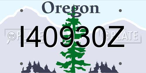 I40930Z Oregon License Plate