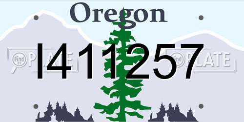 I411257 Oregon License Plate