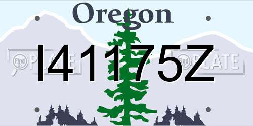 I41175Z Oregon License Plate