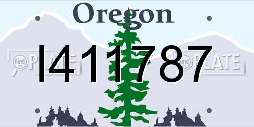 I411787 Oregon License Plate