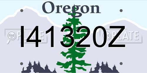 I41320Z Oregon License Plate
