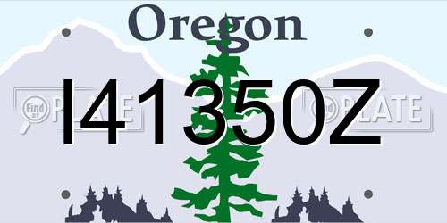 I41350Z Oregon License Plate