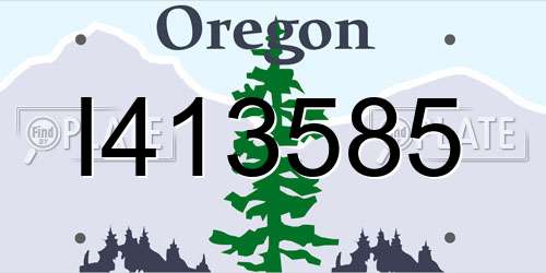 I413585 Oregon License Plate