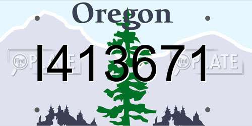 I413671 Oregon License Plate
