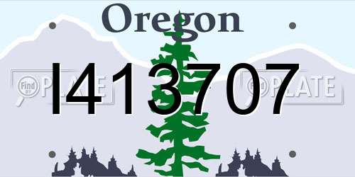 I413707 Oregon License Plate