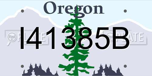 I41385B Oregon License Plate
