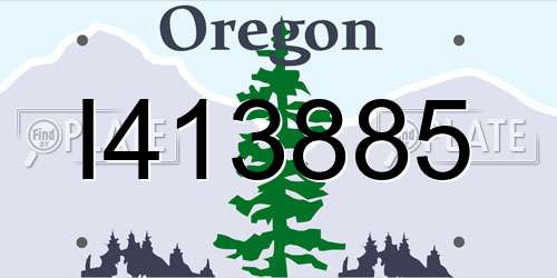 I413885 Oregon License Plate