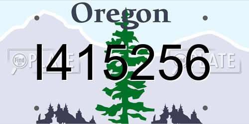 I415256 Oregon License Plate