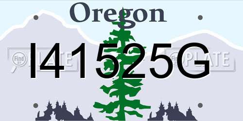 I41525G Oregon License Plate