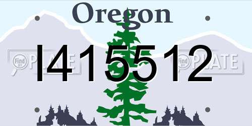 I415512 Oregon License Plate