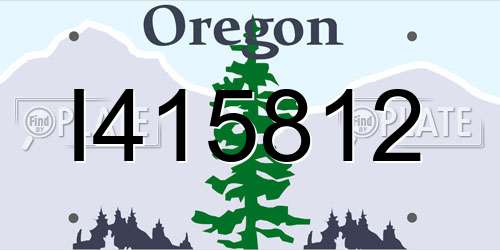 I415812 Oregon License Plate