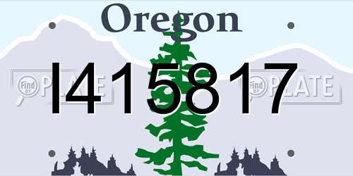 I415817 Oregon License Plate