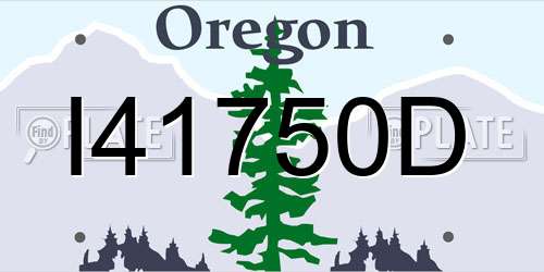 I41750D Oregon License Plate