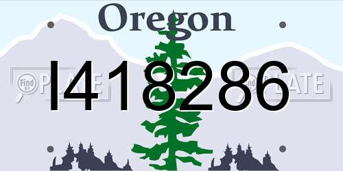 I418286 Oregon License Plate