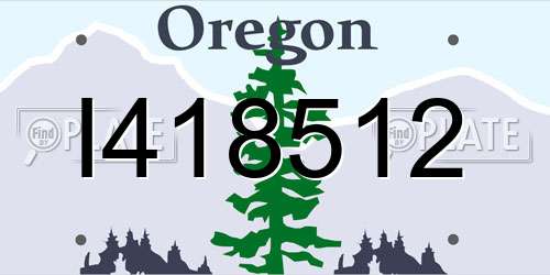 I418512 Oregon License Plate