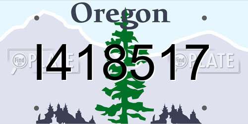 I418517 Oregon License Plate