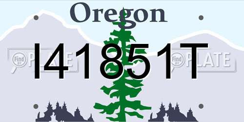 I41851T Oregon License Plate