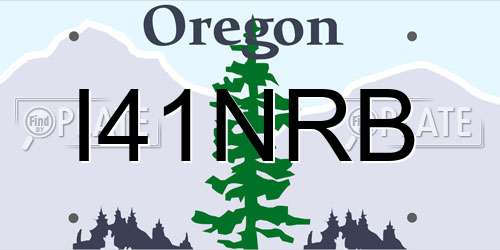 I41NRB Oregon License Plate