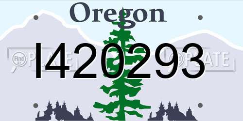 I420293 Oregon License Plate